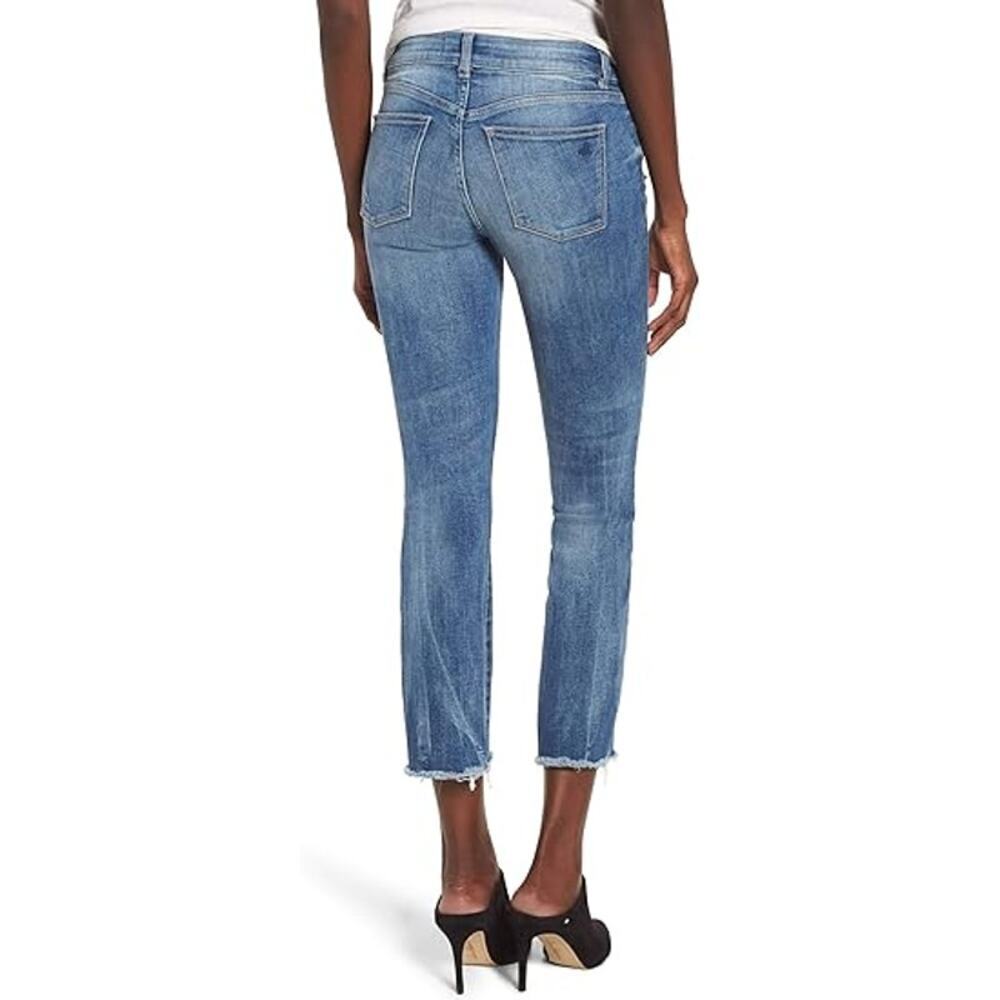 DL1961 Women's Blue Lara Instasculpt Cropped Flare Jeans Size 30 - Picture 2 of 13